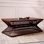 Retro Nut-Brown Solid Wood Rectangular Coffee Table