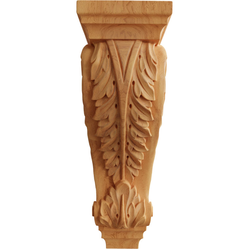 Corbeau Acanthus, Chêne, H 18 po x l 6 po x P 7,5 po