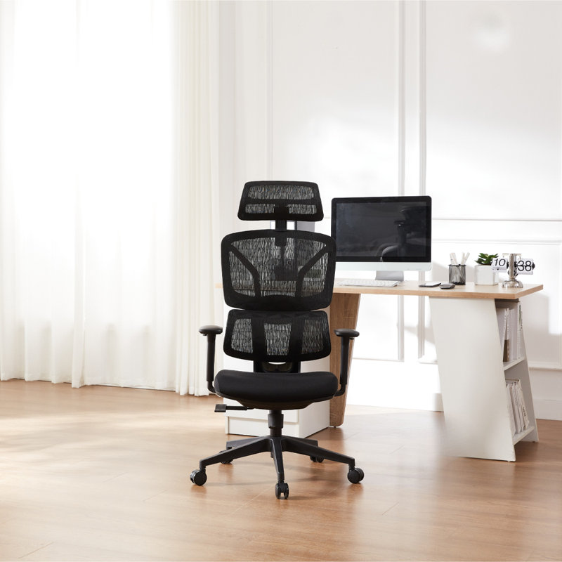 Demani Office Chair with Headrest, Black
