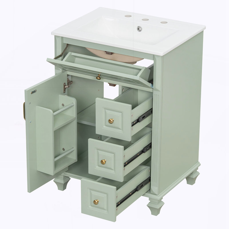 Meuble-lavabo 24 po avec lavabo, Green