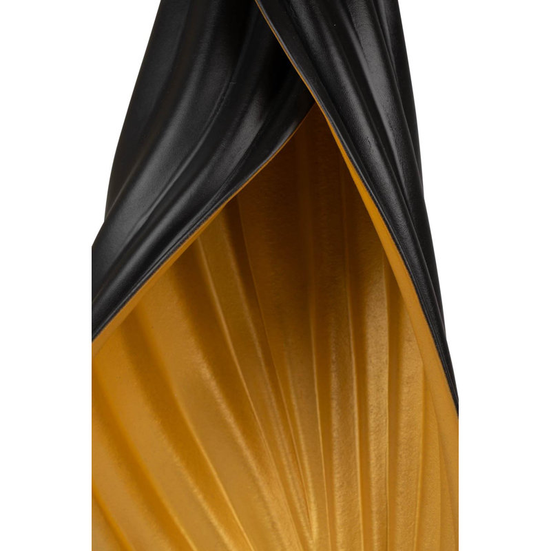 Xavier Clarisse Large Embossed Leather Pendant Light, Black