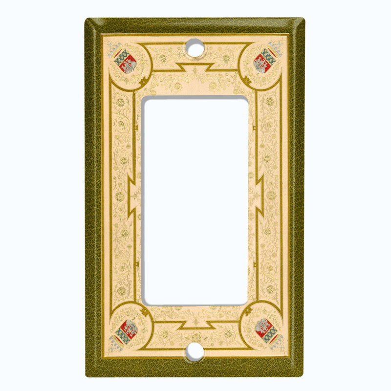 Patterned 1 - Gang Toggle Light Switch Standard Wall Plate