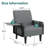 Whole Metal Frame Upholstered Accent Chair With Side Tray Table-76094516
