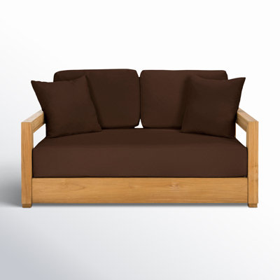 Melrose 52.75'' Teak Outdoor Loveseat