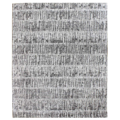 Neo Abstract Area Rug in Ivory/Silver/Gray