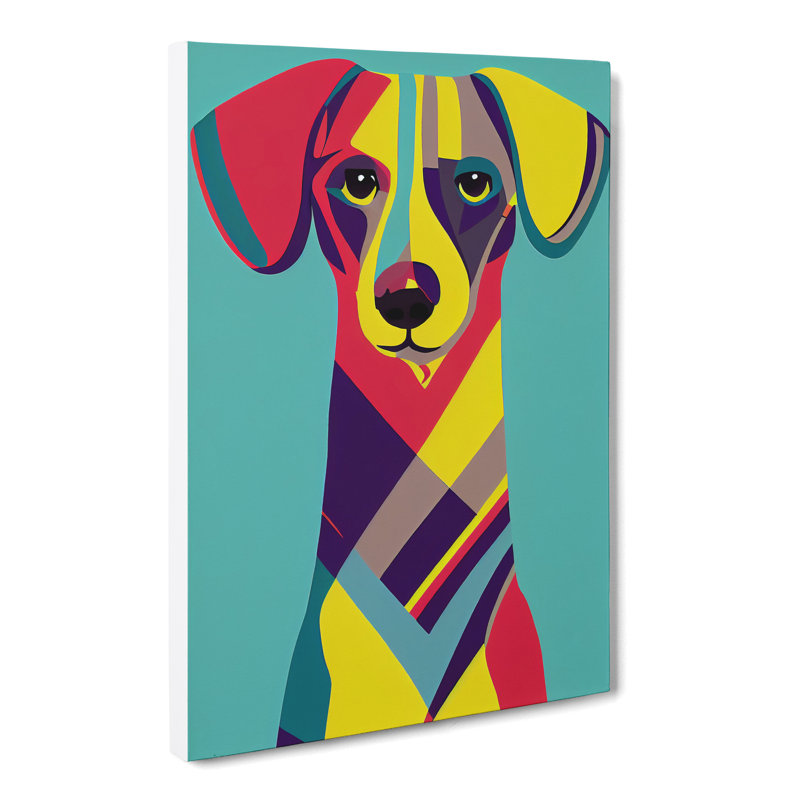 Dachshund Pop Vol - Wrapped Canvas, 50cm H x 35cm W x 3cm D