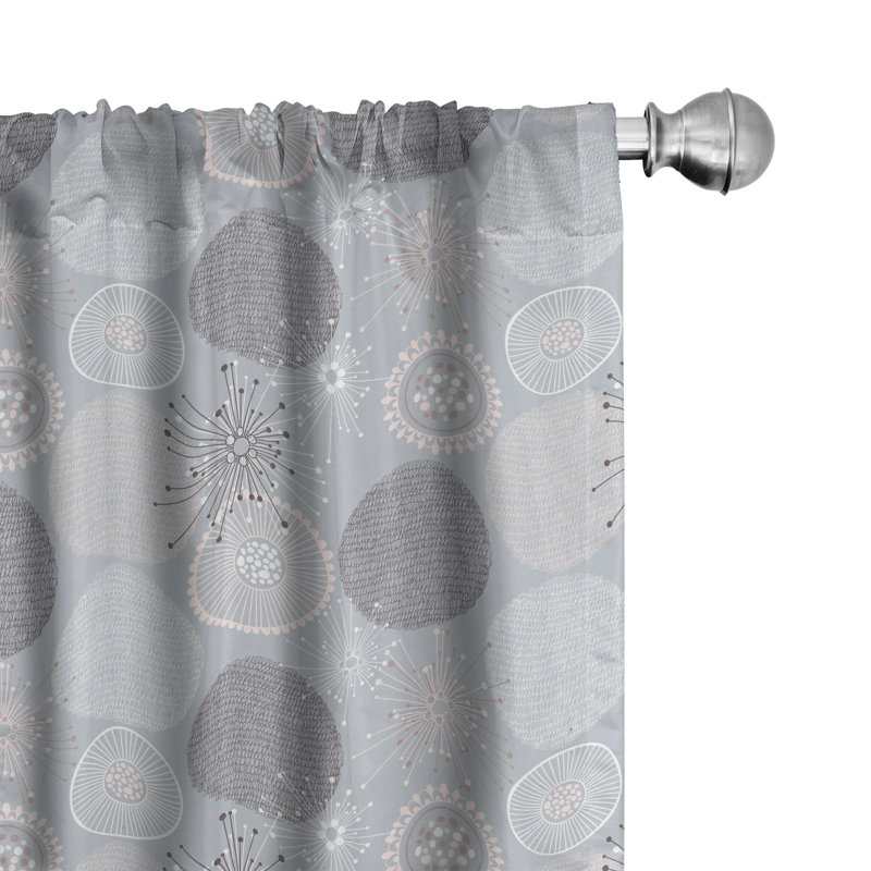Abstract Semi-Sheer Rod Pocket Sliding Panel, 28" x 95"