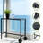 Rolling Bar Table with Wheels Adjustable Feet Waterproof Metal Top Counter Height Table for Patio Balcony Hot Tub Poolside and Kitchen Use