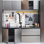 Armoire gris métallique Series - 64 po L 72 po x P 20 po, fixation murale, espace de rangement spacieux, grattoir 64 po, 72 po, 20 po, gris, support, résistant aux rayures et à la chaleur, utilisation pratique
