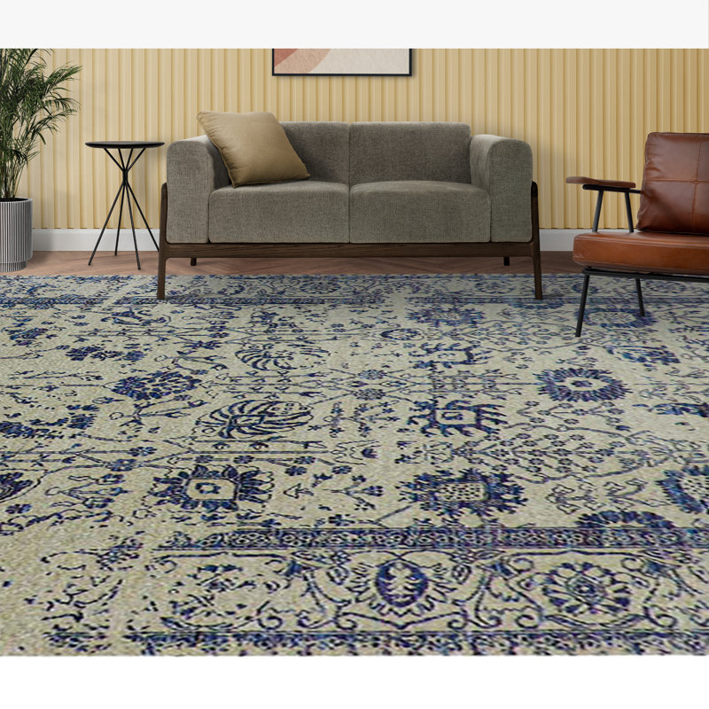 Floral Indoor Rug, Rectangle 6' x 9'