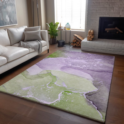 Tapis rond lavable à la machine de qualité supérieure 8 pi x 8 pi Cerrito AMF517
