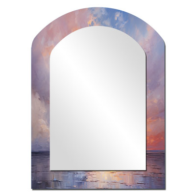 «Sunset Cotton Candy Skies V» - Miroir mural asymétrique Sunset