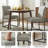 Polyester Upholstered Dining Chairs with Iron Leg Frame Side Chair (Set of 2)-2088669261