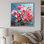 Orchidées roses néon sur toile