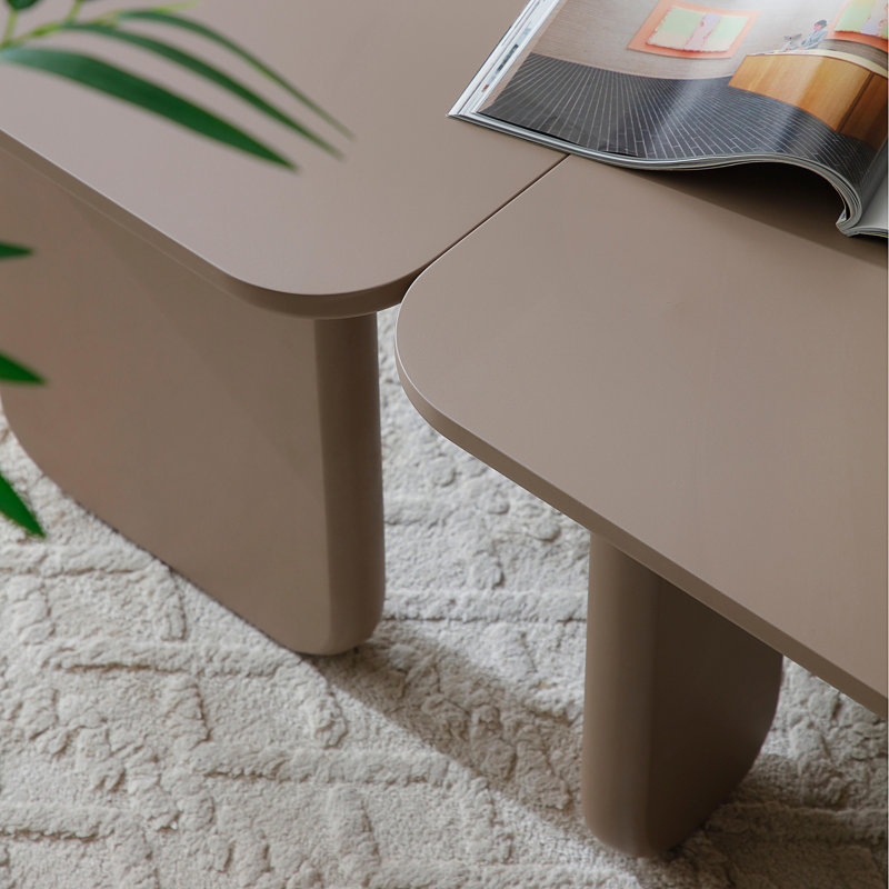 L-Shape Modern Coffee Table, Free-Combination Tea Table