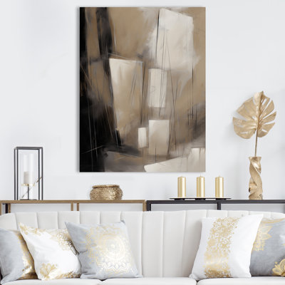 Mélange géométrique gris beige Phebe I