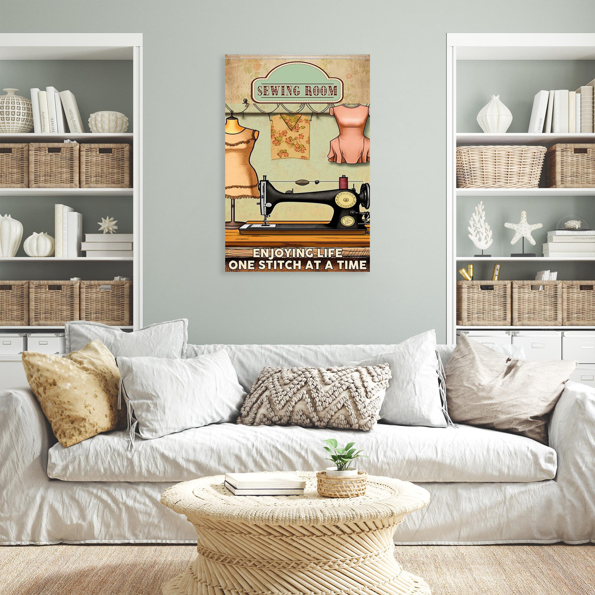 Sewing Room - 1 Piece Rectangle Graphic Art Print Sewing Room on Canvas Graphic Art Trinx Size: 36 H x 24 W x 1.25 D