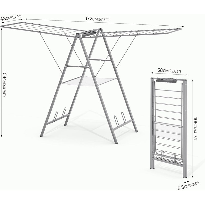 Metal Foldable Gullwing Drying Rack
