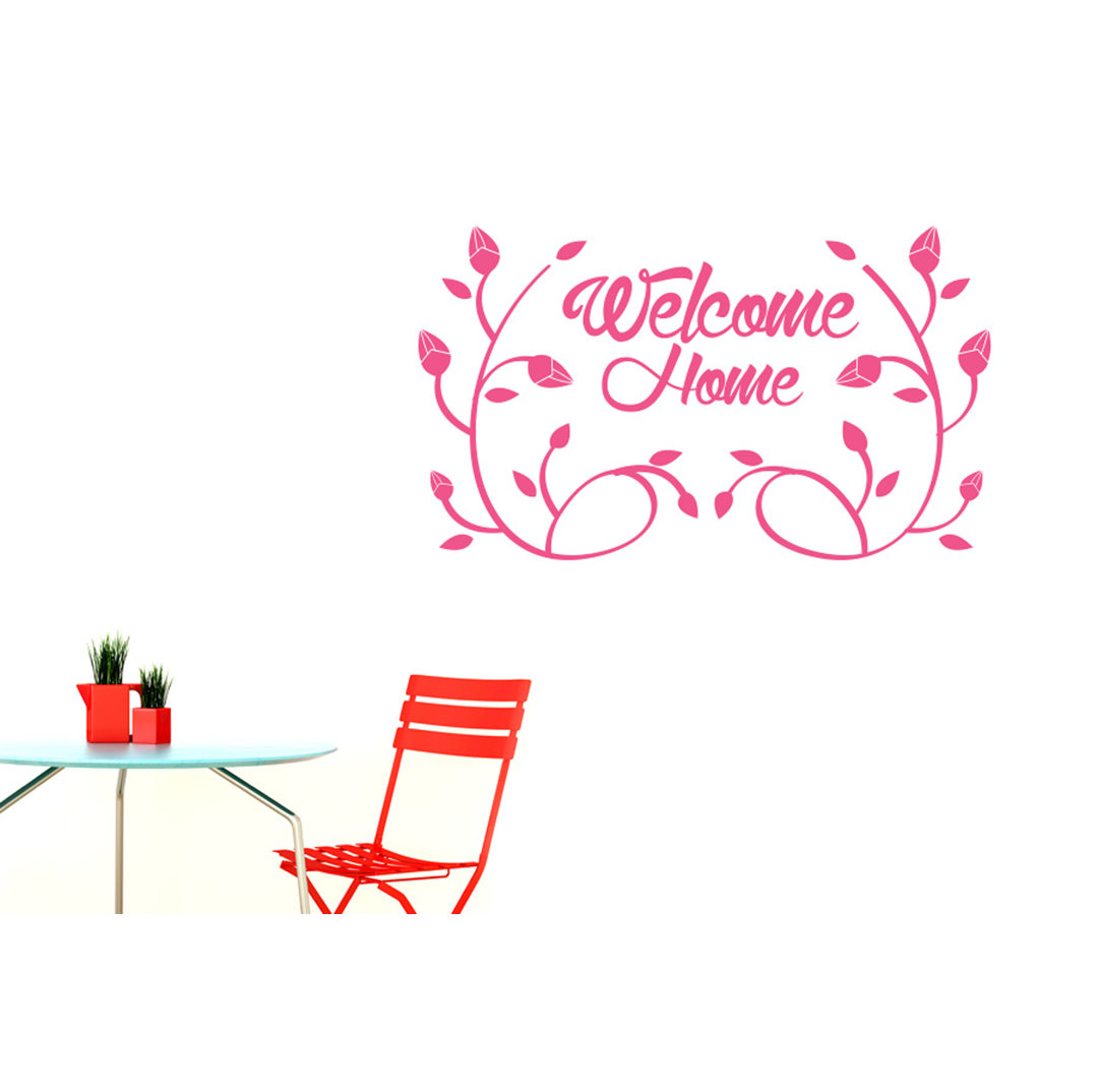 Welcome Home Flower And Vines Wall Sticker
