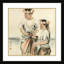 Girls by the Sea Framed Watercolour Painting Print