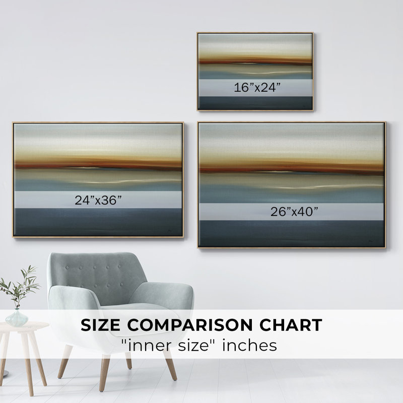 «Beside the Blue II», reproduction sur toile tendue, H 41 po x l 27 po x P 2 po, Bois naturel