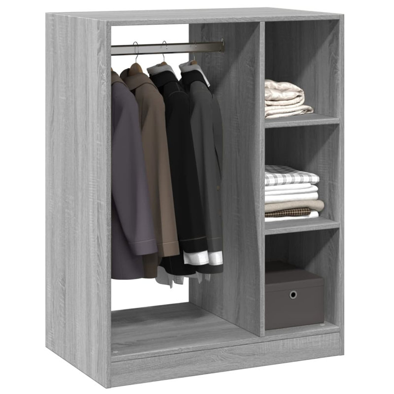 Shirena Manufactured Wood Wardrobe, Grey Sonoma