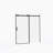 56-60"W X 72"H Frameless Sliding Shower Door,5/16" (8Mm) Thick SGCC Tempered Clear Glass,Double Side Easy Clean Coat, Matte Black Finished With Buffer-126318694