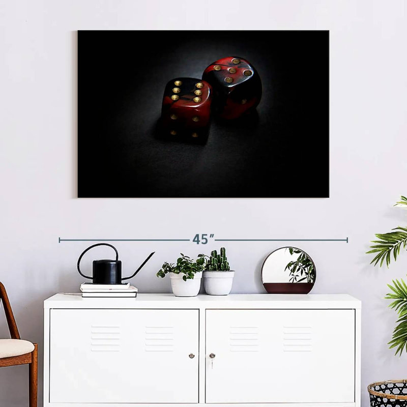 Senne Red Dice, 26" H x 39" W