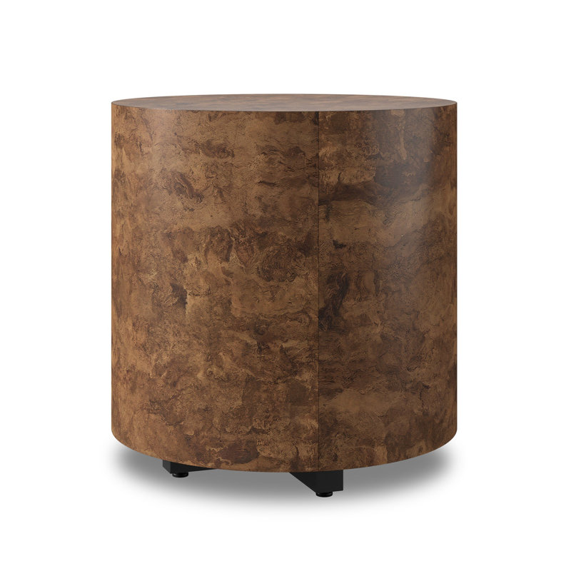 Hudson End Table, Dark Bark Paper