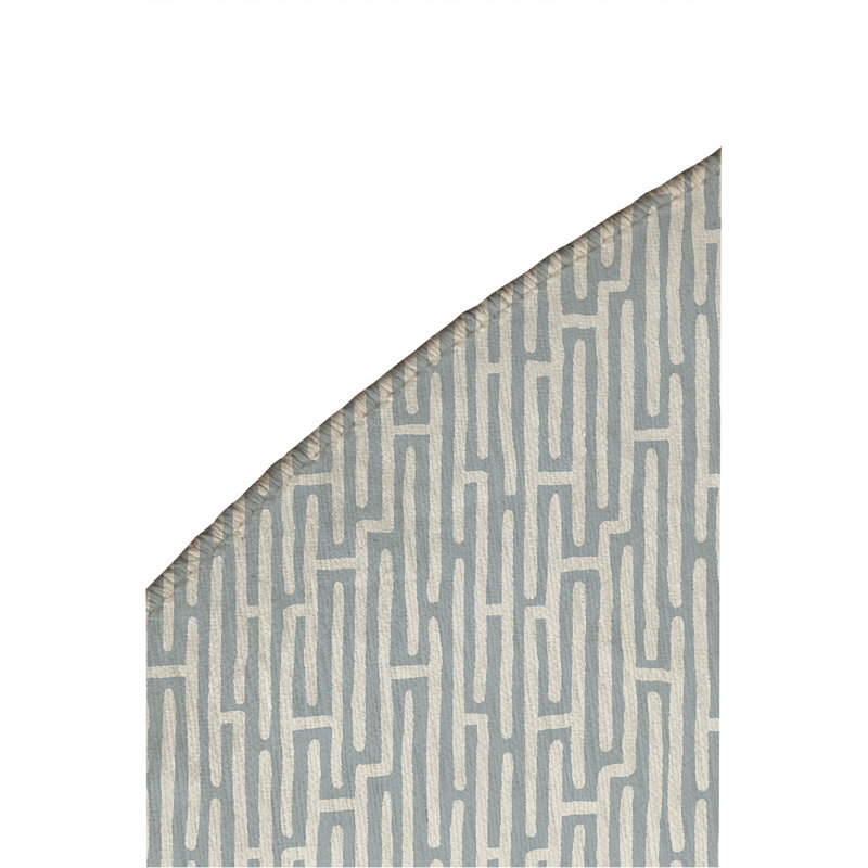 Twilight Labyrinth Non-Slip Outdoor Rug, Round 5'
