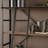 Schlueter 94" Metal and Wood Four Tier Library Bookcase With Ladder-1109751148