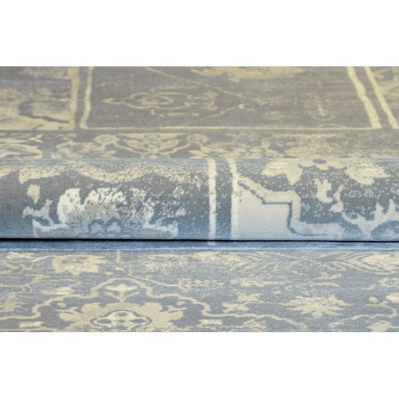 Tapis gris / crème Bensley, Rectangle 5 pi 3 po x 7 pi 6 po