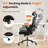 High Back Desk Chair With Adjustable Lumbar Support & Headrest,Comfortable Mesh Computer Chair With Soft Flip Up Arms, Adjustable Height And 120Â°Tilt-346061591