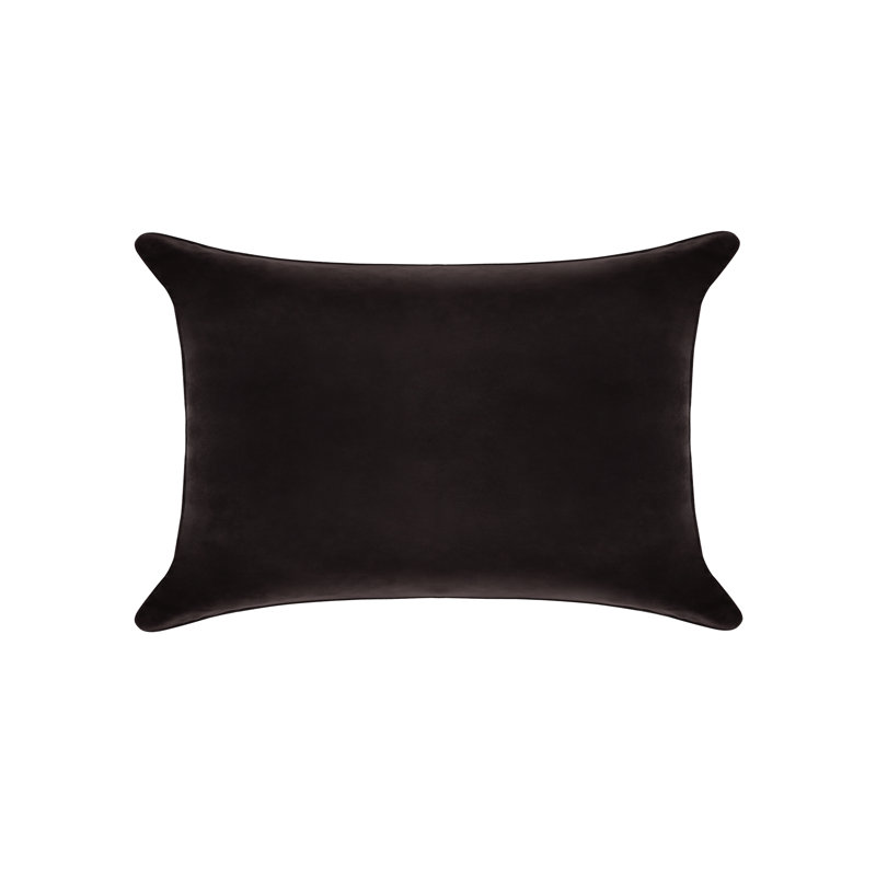 Reversible Throw Pillow, 12"H x 20"W, Smoky Black