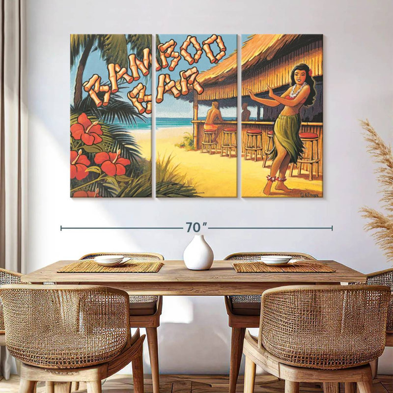 Gillard Bamboo Bar Hawaii, 42" H x 65" W