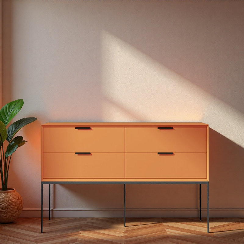 Buffet de salle à manger luxueux de style italien, H 31,5 po x l 47,24 po x P 15,75 po