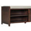 Banc à chaussures avec rangement et coussin, banc de rangement à volets vieillis avec charme rétro pour le salon, vestibule (espresso)-130151023