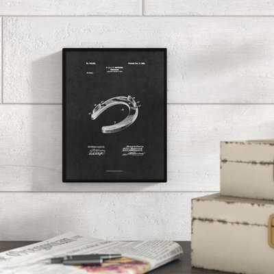 « 1898 cowboy horseshoe vintage », reproduction d’art sur toile encadrée