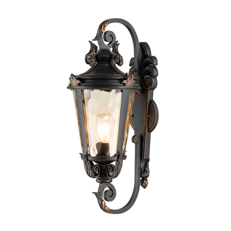 Vencimont Old Bronze Outdoor Wall Lantern, Large