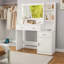 Nouvelle coiffeuse à miroir intelligente avec tiroirs et armoire de rangement, coiffeuse avec coussin de dressage-966066403