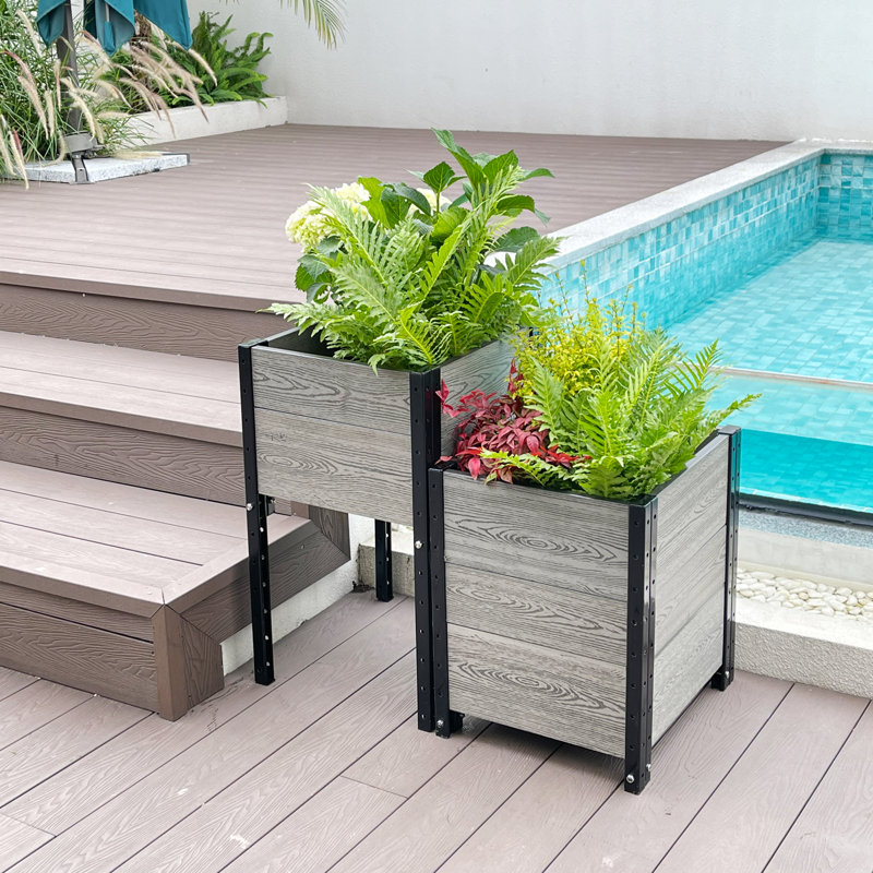Elevated Planter, Gray