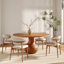 Otelia Farmhouse Solid Wood Round Dining Table Mid-Century Modern Kitchen Table For 4/6/8/10-392658038