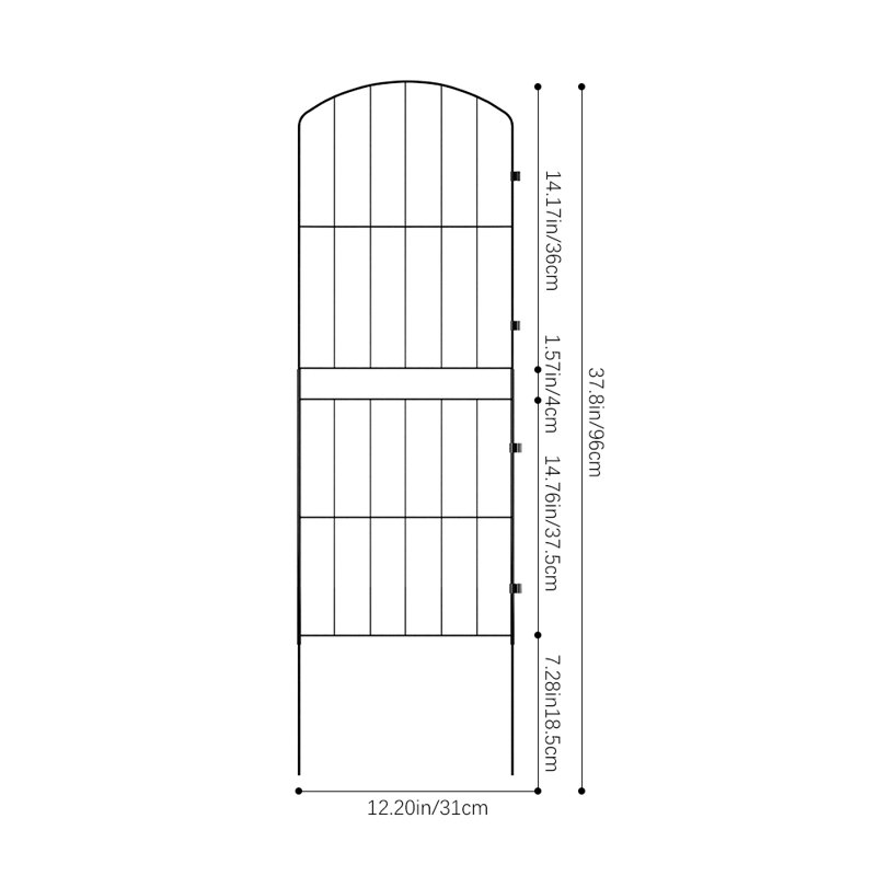 96 cm H x 31 cm W Fence Panels Fencing