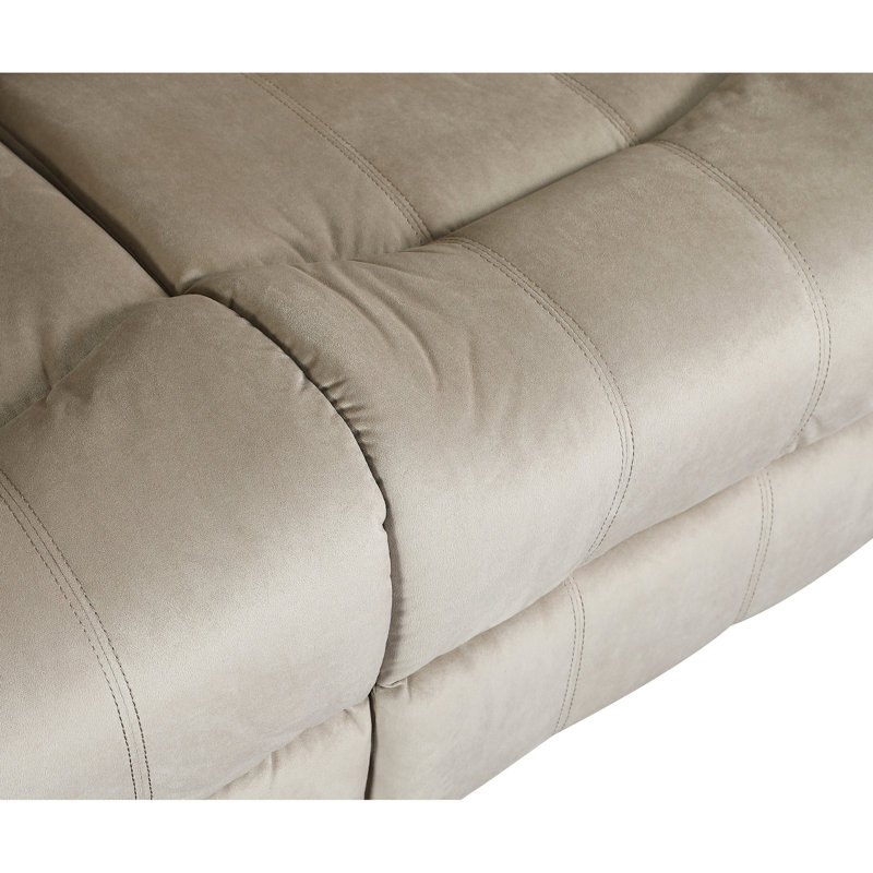 Fauteuil inclinable en tissu de microfibre 76 76 lb - blocs d'angle renforcés beige avec Largeur