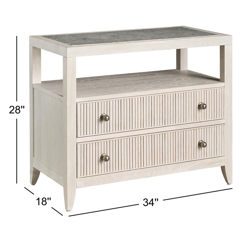 Avaline 2 - Drawer Nightstand, White Oak
