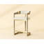 Beaumont Counter Stool - Antique Brass - Rhea Light Barley