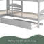 Lit simple en L avec lit gigogne-111260523