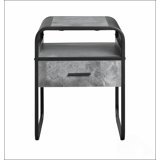 Raziela Concrete  &  Finish End Table with Drawer
