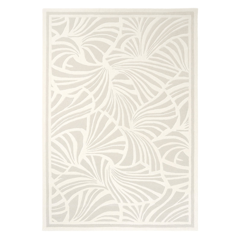 Hand Tufted Wool Abstract Area Rug, Rectangle 3'11" x 5'11"