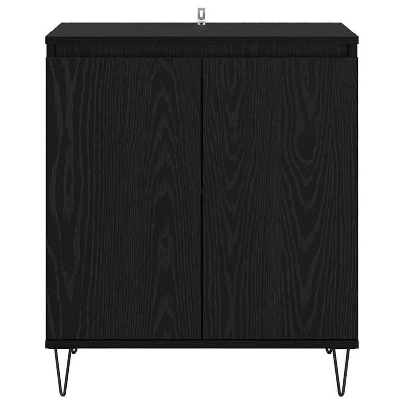  Sideboard Black Oak 60 X 35 X 70 Cm Engineered Wood, Black Oak